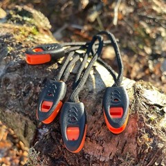 4x Emergency Zipper Whistle Pulls Loud, Military, Bushcraft, Survival Zip Pulls
