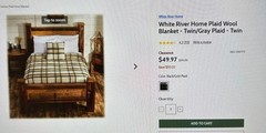 4 NEW White River Home Twin Wool Blankets – blue & gray from Bass Pro, Cabela’s