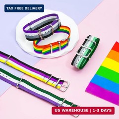 Nanafast LGBT Rainbow Wristband for Women, Men – Adjustable Pride Bracelet for G