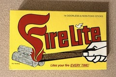Vintage Fire Lite Fire Starter Sticks – 14 Count Box – Retro Camping Prop NOS