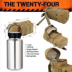 24 Hour Emergency Survival Water Bottle Molle Kit / EDC Kit / First Aid Kit