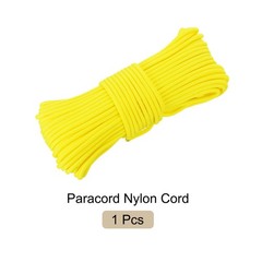550 Paracord Rope 102ft, 4mm Thin Paracord Nylon Survival Cord Yellow