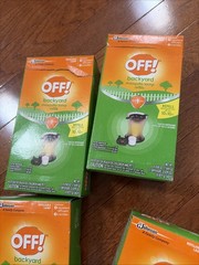 4 Off! Backyard Mosquito Lamp REFILLS ~ 2 Repellent Diffuser Candles per box
