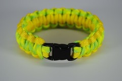 550 Paracord Survival Bracelet Cobra Yellow/Dayglow «Made in the USA»