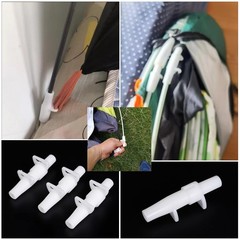 SquEqu 4 Set Pop-up Camping Tent Pole Joint Fittings 2.83 inches, White