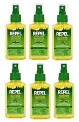 Repel Lemon Eucalyptus Insect Repellent Plant-Based DEET-Free Size 4 oz (6-Pack)
