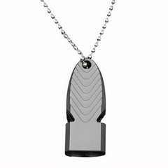 Titanium Alloy Double Tube Safety Emergency Whistle Keychain Outdoor Tool EDC