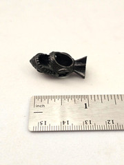 Shark Missile Black Brass Knife Bead Punk EDC DIY Paracord Woven Lanyard Pendant