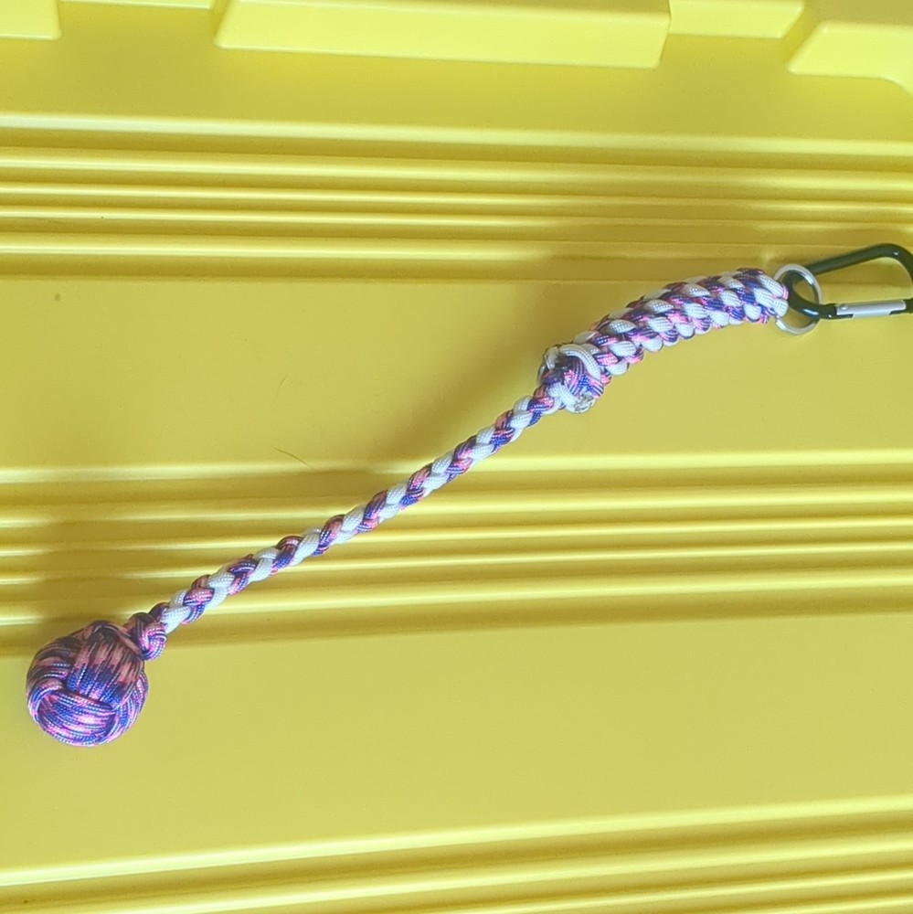Multicolor 3″ Nylon Braided Paracord Lanyard Keychain w/ Carabiner, 550lb