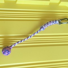 Multicolor 3″ Nylon Braided Paracord Lanyard Keychain w/ Carabiner, 550lb