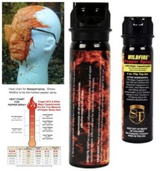 HOTTEST Wildfire Sticky Pepper GEL Self Defense 4oz Spray 10% OC 1.4% MC UV Dye