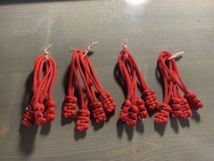 Set of (4) Paracord Zipper Pulls