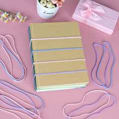 120 Pcs Long Rubber Bands, Morandi Colors, Light Pink+Pink+Blue+Purple