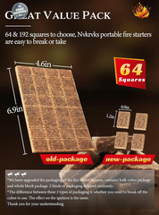 Nvkrvks Fire Starter, Easy-Burning Fire Starter Squares for Wood Stoves