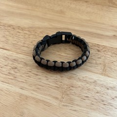 Paracord Buckle Clasp Bracelet Brown And Black Made In USA