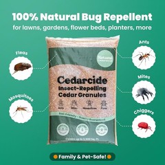 Natural Cedar Granules for Pest Protection | Family & Pet Safe, 2 Bags 16 lbs