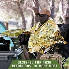 EVERLIT Survival Emergency Mylar Thermal Blankets -Space Blanket Survival kit Ca