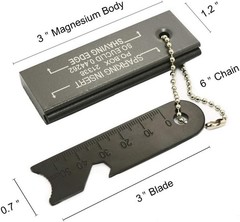 Magnesium Flint Fire Starter, 4 Pack | Survival Fire Blocks With Striker, For