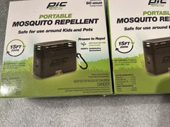 2x Lot PIC PORTABLE MOSQUITO REPELLENT 60 HOUR 15FT ZONE NEW