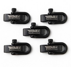 TITAN Survival 1,650 LBS Shackles for Paracord Bracelets (5-Pack) | BLACK | Styl