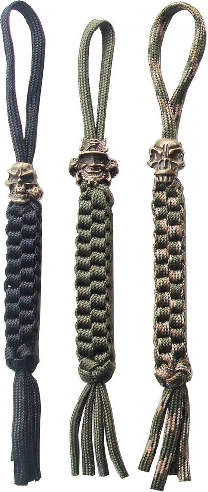 3 Pcs Knife Lanyards,Paracord Braided Lanyard with Beads.Replacement Line for Ou