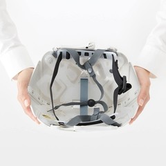 MUJI Foldable Helmet White MJ-FH2 44913314 W28.5xD20.8xH15cm PP Resin, ABS NEW