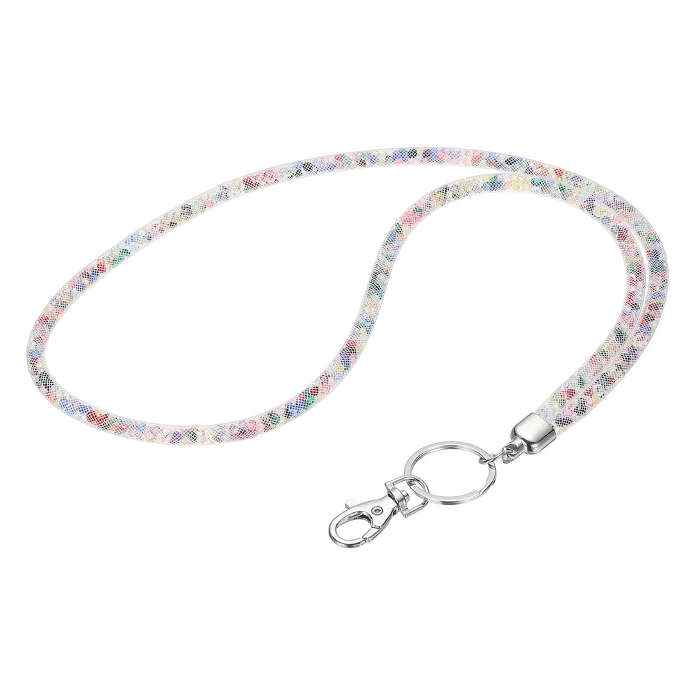 1Pack 15.7″ Rhinestone Lanyard for Keys, White Color