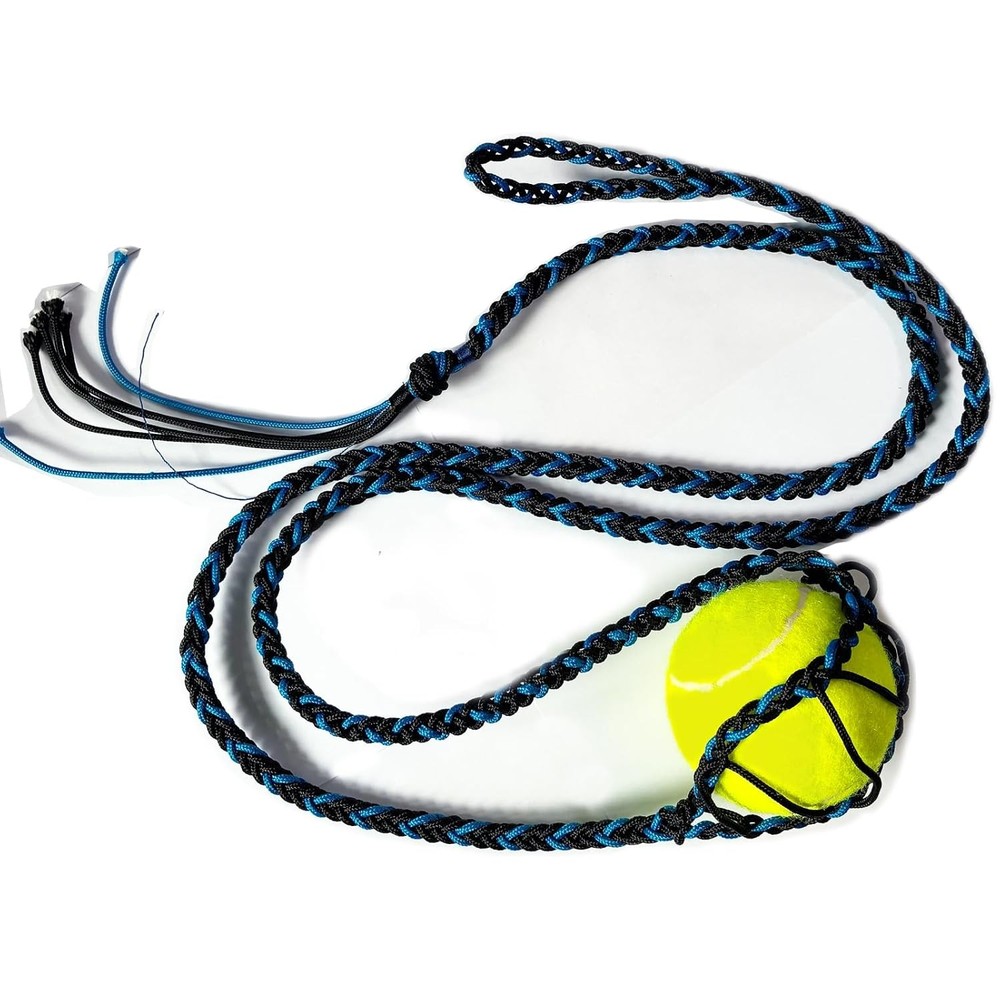 Handcrafted Blue & Black Paracord Braided Old Fashioned Slingshot for Sale