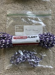 LOT OF 7 PURPLE Paracord Planet 550 7 Strand Paracord BLACK WHITE GRAY USA MADE