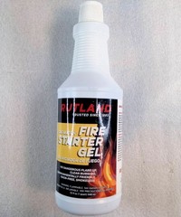 Rutland Fire Starter Gel One Match Clean Burning Odor-Free Smokeless 32 fl oz