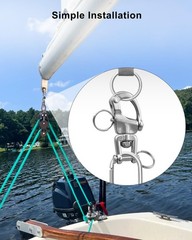 4 PCS Snap Shackle 316 Stainless Steel, Swivel Jaw Quick Release Hook, Sailin…