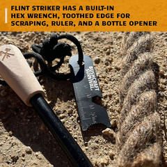 Ferro Rod Fire Starter Kit & Backpacking Multitool | Flint and Steel Striker | W