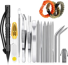 14 Pcs Paracord FID Set Stainless Steel Knotter Tools Marlinspike Set Paracord T