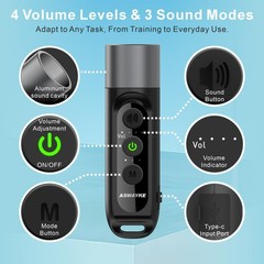 Electronic Whistle Highest IPX5 Maximum Sound 125db Battery 1000mAh Black for…