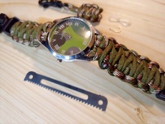 Multicam Emergency Paracord Bands With Tactical Buckle Watch Fishing Keychain