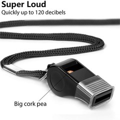 Whistle with Lanyard and Mouth Grip, Super Loud Sports Whistles, Perfect for …
