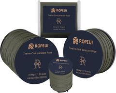 1000Lb Paracord, 5/32″ (4Mm) 12 Strand Nylon Tactical Parachute Cord, 100Ft–1000