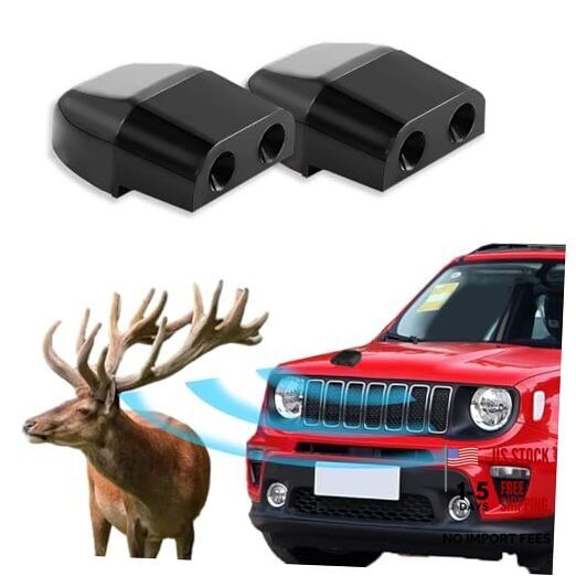 2PCS Black Deer Whistles for Car – Automotive Deer Warning Devices – 2PCS