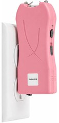POLICE Stun Gun 398 Max Volt Mini Rechargeable LED Flashlight Pink