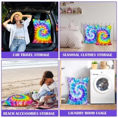 2 Pcs Large Travel Laundry Bag Waterproof With Handle – Large, Tie Dye