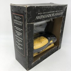 Sport AM/FM Radio Clock Torch Flashlight (Lamp) Black Yellow Adjust Lamp Vintage