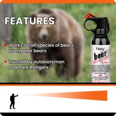 Feloiy Pepper Spray w/ Holster, 11 oz Cans, 30 ft Range, NEW