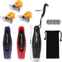 UNIWA 3-Pack Electronic Whistle, 3 Tones, High Volume for Coaches & Referees