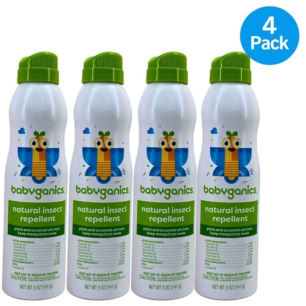 Babyganics Natural Insect Repellent Spray Plant & Essential Oils Mosquito Repell