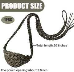 Paracord Balearic Shepherd Sling, 63 Inch Handcrafted Braided Slingshot, Roman
