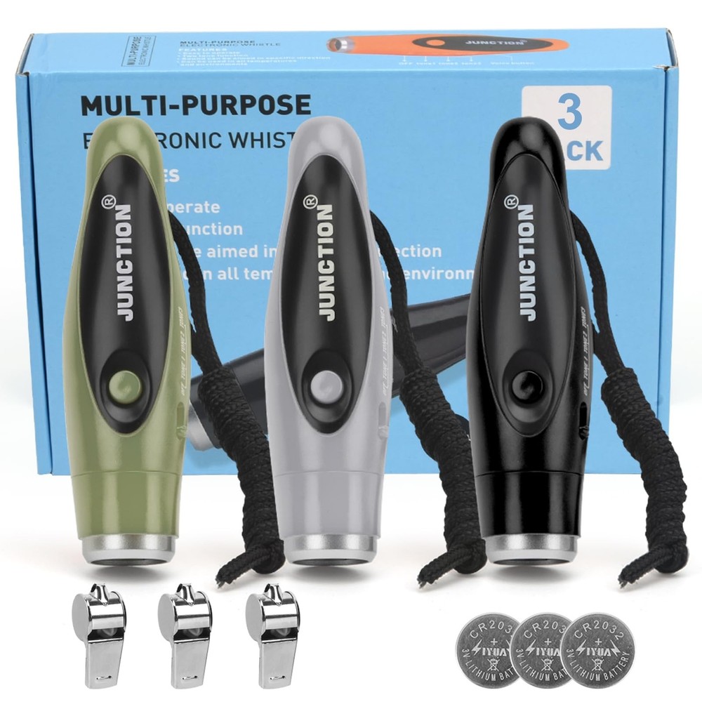 Xflyee 3 Pack Electronic Whistles, 3 Tones High Volume for Outdoor Sports