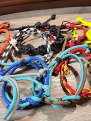11 Piece Wholesale Bracelet Lot Handmade Paracord Macrame Bracelet Bundle