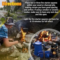 Fire Starter Cubes, Charcoal Firestarter Squares for Lighting 100PK, Brown