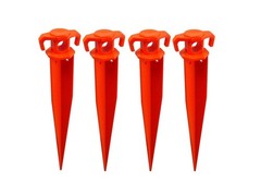 THE UM24 Pack of 4-11” Ground Stake Stick Strong Outdoor Camping Tent Orange