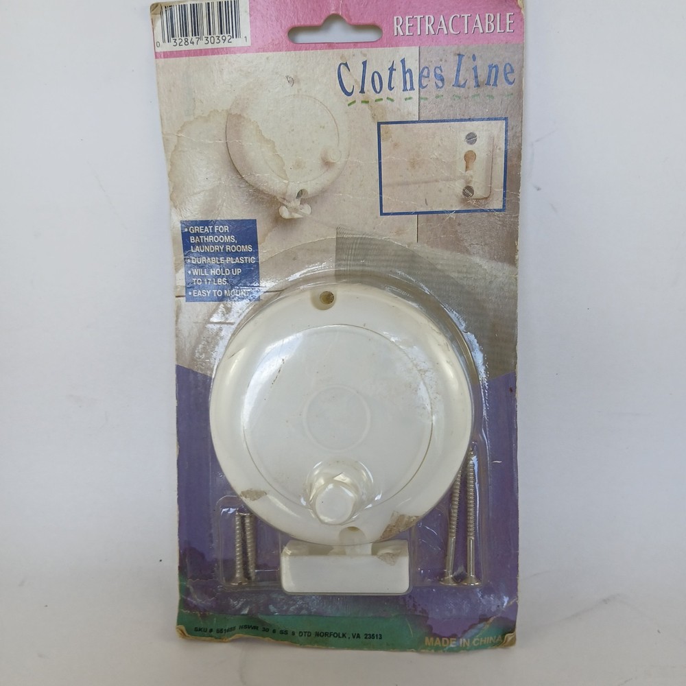 LAUNDRY REEL, 6 FEET CLOTHES REEL RETRACTABLE CLOTHES LINE NIP